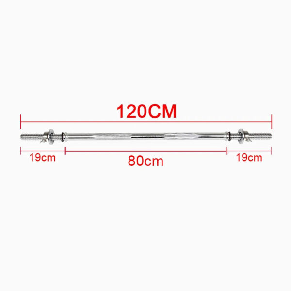 1.2M/1.5M Fitness Training Barbell Bar - 25mm Standard Straight & Curved Dumbbell Rods for Home Gym & Bodybuilding - Image 2