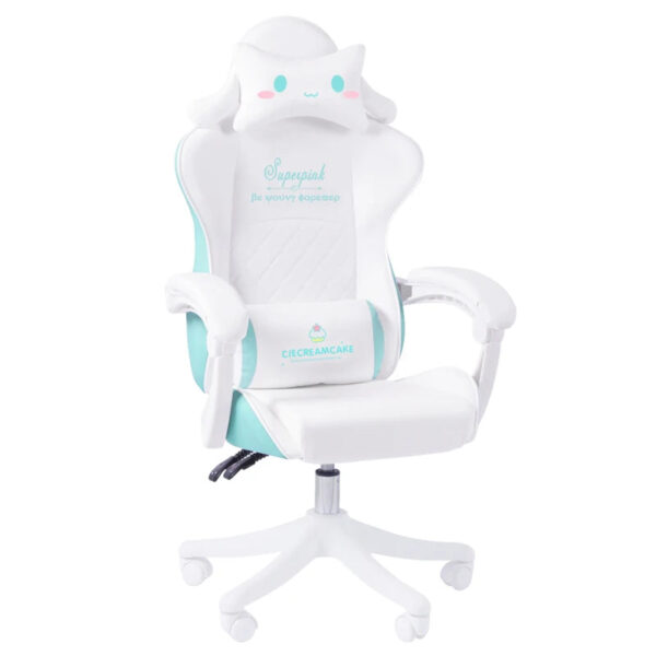 2024 Pink & White Letter Computer Chair Girls living room Study Chair Liftable Rotating Gaming Chair Promotion silla gamer - Image 2