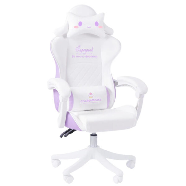 2024 Pink & White Letter Computer Chair Girls living room Study Chair Liftable Rotating Gaming Chair Promotion silla gamer - Image 11