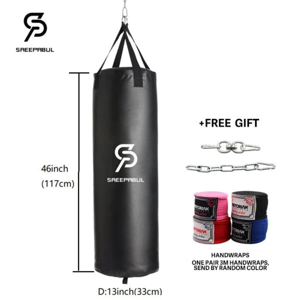 Professional Boxing Sandbag Punching Bag - 40/46in, Empty-Heavy, For Adults Gym Training - Image 2