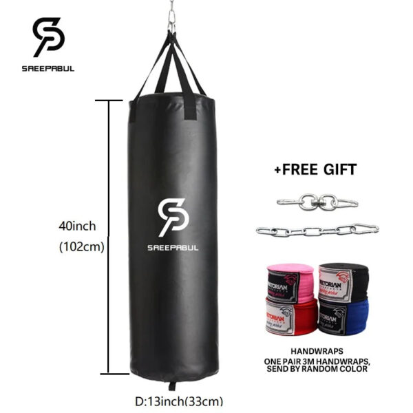 Professional Boxing Sandbag Punching Bag - 40/46in, Empty-Heavy, For Adults Gym Training - Image 3