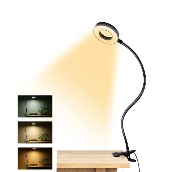 48 LEDs Clip on Desk Lamp 360°Flexible Gooseneck Reading Table Light Eye-Caring USB Clamp Books Night Light Study Read Light - Image 2