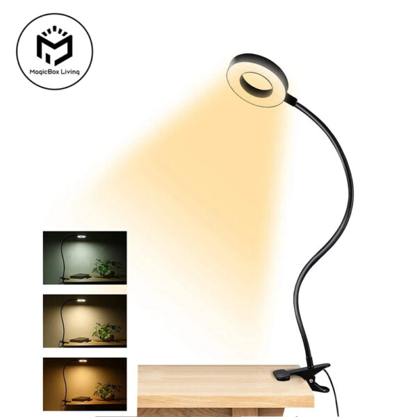 48 LEDs Clip on Desk Lamp 360°Flexible Gooseneck Reading Table Light Eye-Caring USB Clamp Books Night Light Study Read Light - Image 3