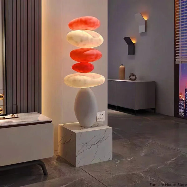 80cm Creative Stacked Stone Living Room Art Ornaments Light Luxury Home Sofa Wine Cabinet High-end Floor-standing Ornaments Gift - Image 5