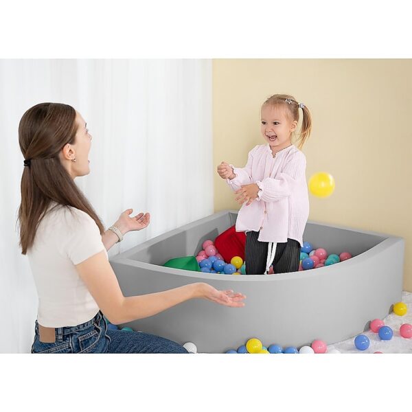 Corner Ball Pit Playpen Enclosure Grey - Image 2