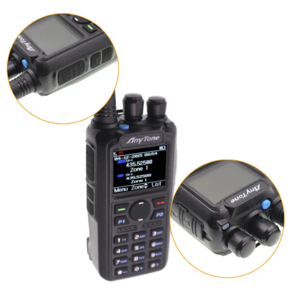 Anytone AT-D878UV PLUS Digital DMR and Analog Walkie Talkie with GPS APRS Bluetooth-PTT Dual band Two Way Radio with PC Cable - Image 12