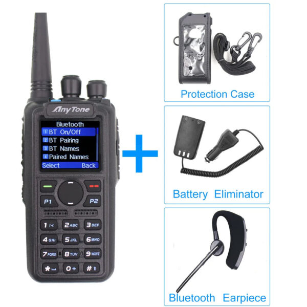 Anytone AT-D878UV PLUS Digital DMR and Analog Walkie Talkie with GPS APRS Bluetooth-PTT Dual band Two Way Radio with PC Cable - Image 4