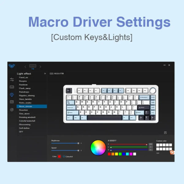 AULA F75 Mechanical Keyboard Wired/2.4G Wireless/Bluetooth RGB PBT 75% Layout OEM Profile Gasket Customized Pc Gaming Keyboard - Image 5