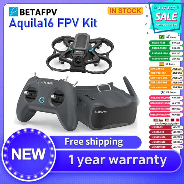 BETAFPV Aquila16 Brushless Quadcopter VR03 Goggles Literadio 2 SE ELRS V3.0 2.4G FPV Quadcopter 2023 New Arriver - Image 3