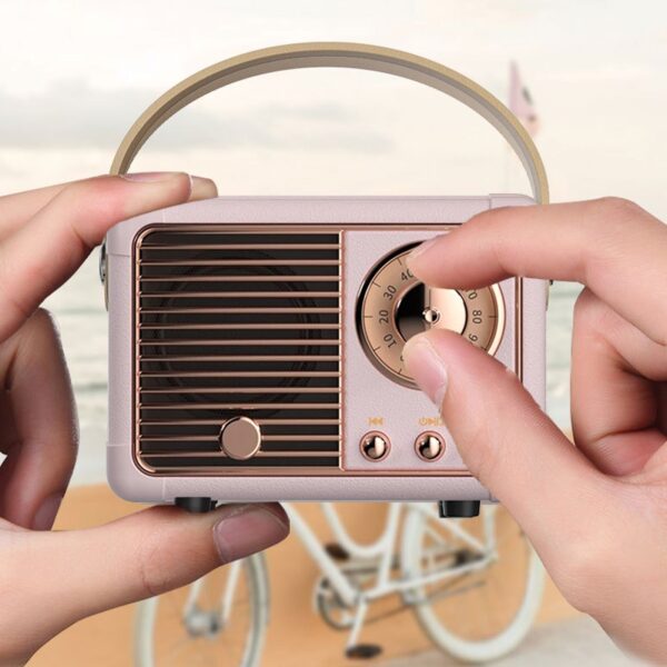 Bluetooth Compact Retro Speakers with Radio - Image 3