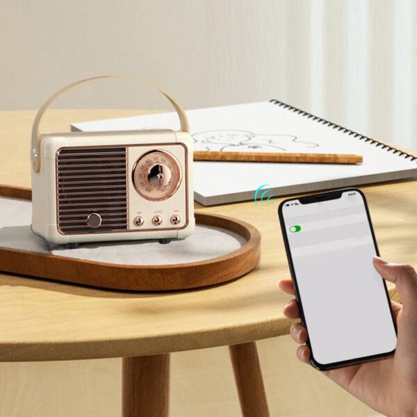 Bluetooth Compact Retro Speakers with Radio - Image 10