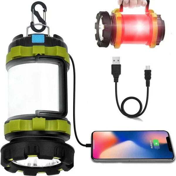 3000mAh Rechargeable Camping Lantern & Power Bank | Waterproof LED Portable Flashlight - Image 2