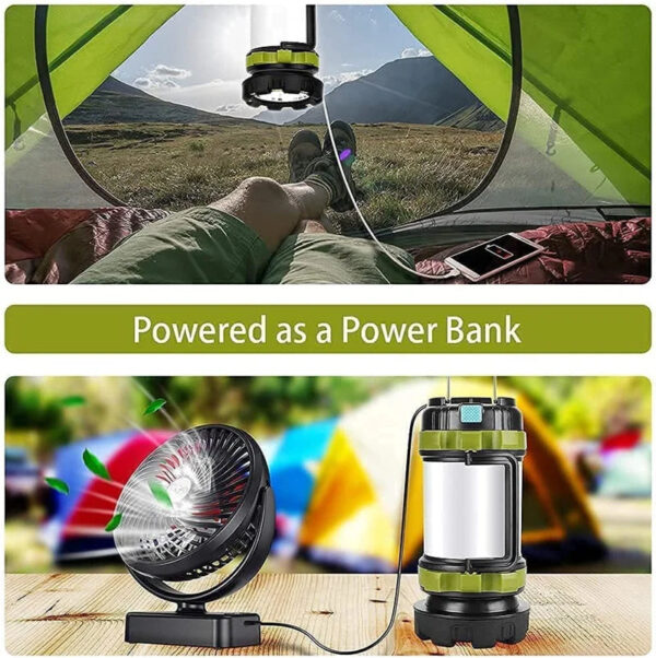 3000mAh Rechargeable Camping Lantern & Power Bank | Waterproof LED Portable Flashlight - Image 5