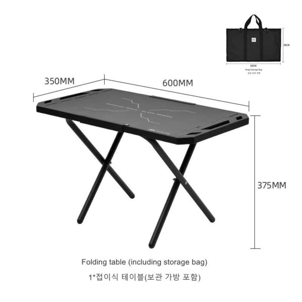 Camping Table - Portable Folding Aluminium Alloy Desk for Outdoor Picnics and Camping - Image 2