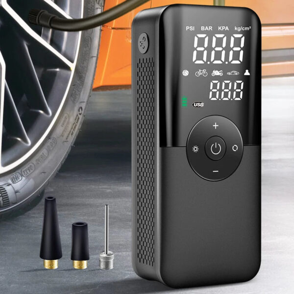 CARSUN Rechargeable Air Pump Tire Inflator Portable Compressor Digital Cordless Car Tyre Inflator For Motocycle Bicycle Balls