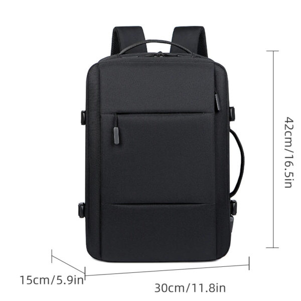 Classic Travel Backpack Men Business Backpack School Expandable USB Bag Large Capacity Laptop Waterproof Fashion Backpack - Image 5