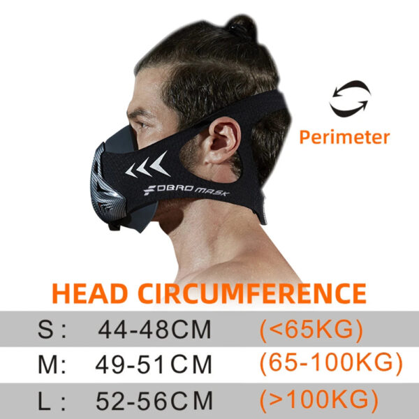 FDBRO 2.0 Sports Mask - Elevation Running Fitness Pack, Black, High Altitude Training with Free Cloth, Free Shipping - Image 10