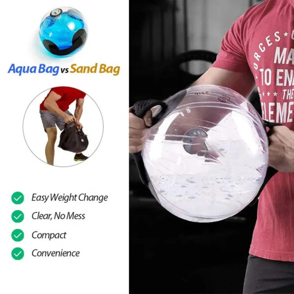 15KG Fitness Aqua Ball Water Power Bag - Heavy Duty Weightlifting & Bodybuilding Accessory - Image 9