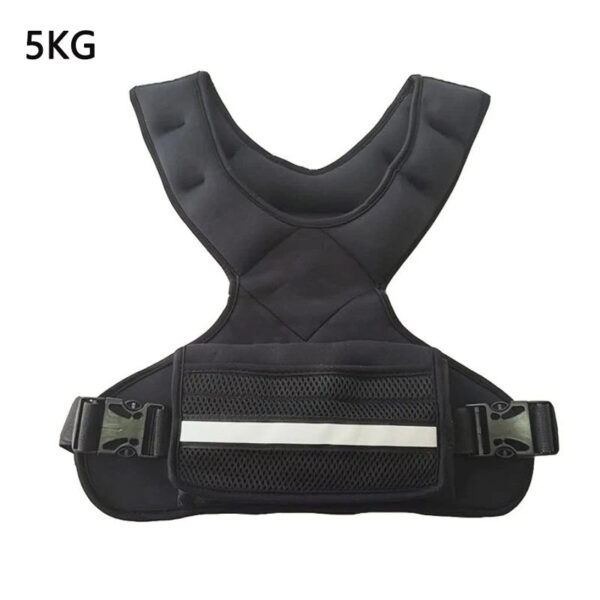 Adjustable Fitness Weight Vest for Men and Women with Reflective Stripe, 3kg & 5kg - Ideal for Running, Strength Training, and Sport - Image 3