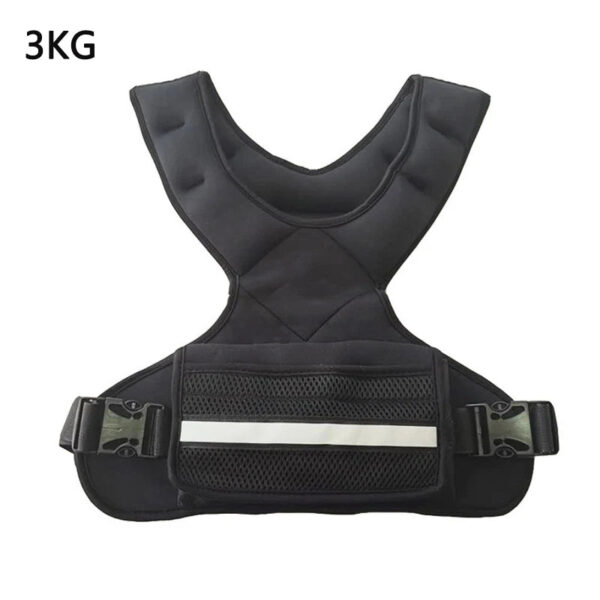 Adjustable Fitness Weight Vest for Men and Women with Reflective Stripe, 3kg & 5kg - Ideal for Running, Strength Training, and Sport - Image 4