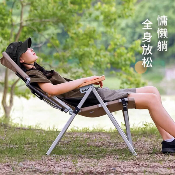 Ultra Light Foldable Aluminum Reclining Camping Chair - Image 9