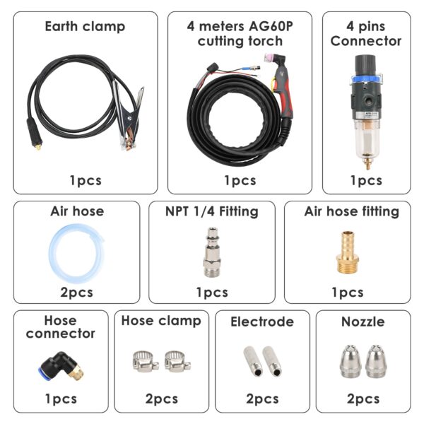 Herocut CUT55P Plasma Cutter, Non-Touch Pilot Arc 50Amp IGBT Inverter Metal Plasma Cutting Machine, Max Cutting Thickness 16mm - Image 4