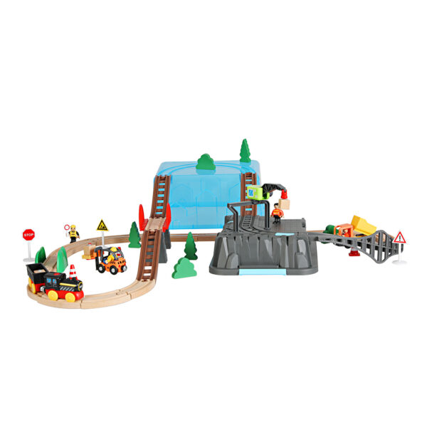 Bopeep Toy Train Set Track DIY Wooden - Image 2