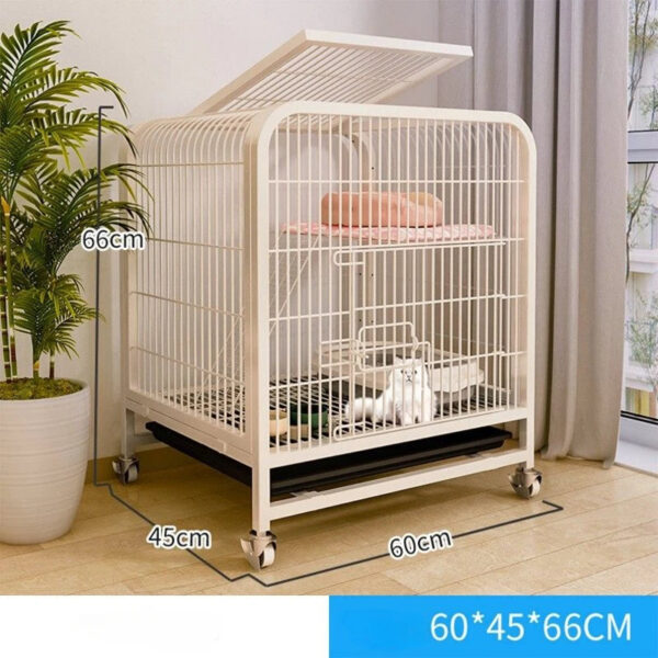 Iron Cat Cage Pet Villa Duplex - Luxury Modern Cat House and Kitten Nest with Large Space - Image 6