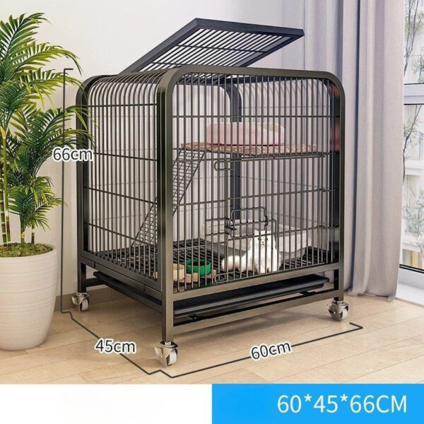 Iron Cat Cage Pet Villa Duplex - Luxury Modern Cat House and Kitten Nest with Large Space - Image 7