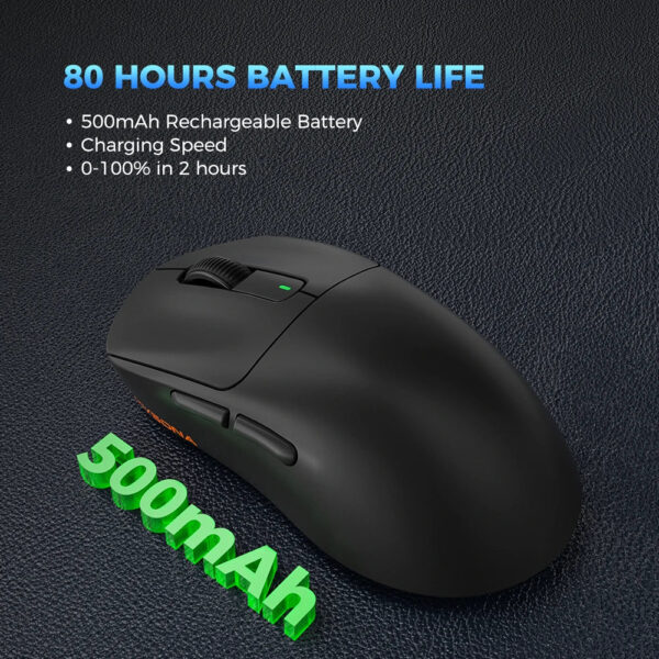 Kysona M600 PAW3395 Wireless Bluetooth Gaming Esports Mouse 55g - Image 9