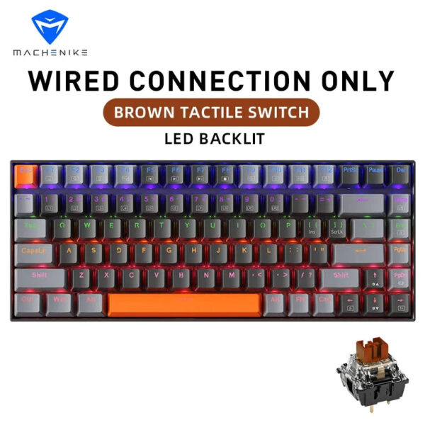 Machenike K500A-B84 Mechanical Keyboard 75% TKL Hot-Swappable Wired Gaming Keyboard 6-Color Backlit 84 Keys For PC Gamers Laptop - Image 2