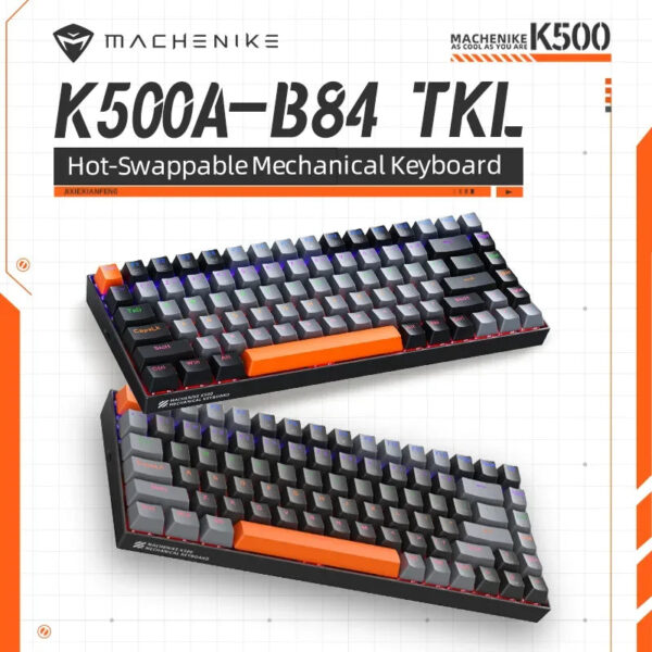 Machenike K500A-B84 Mechanical Keyboard 75% TKL Hot-Swappable Wired Gaming Keyboard 6-Color Backlit 84 Keys For PC Gamers Laptop - Image 3