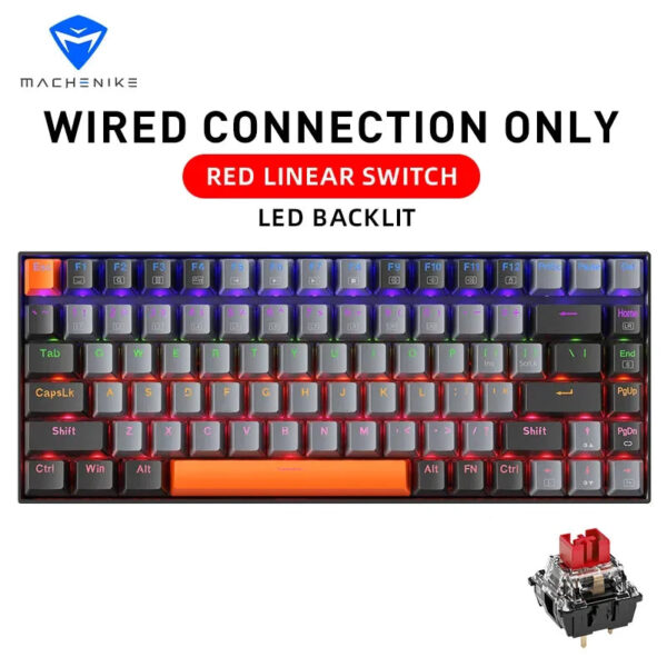 Machenike K500A-B84 Mechanical Keyboard 75% TKL Hot-Swappable Wired Gaming Keyboard 6-Color Backlit 84 Keys For PC Gamers Laptop - Image 10