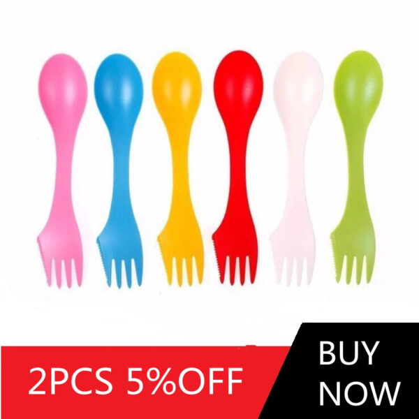 Portable Heat Resistant Camping Tableware Set: Spoon, Fork, Knife & Spork – Ideal for Outdoor Camping & Picnics - Image 3