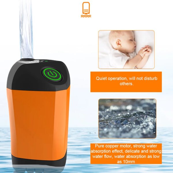 Outdoor Camping Shower IPX7 Waterproof with Digital Display Portable Electric Shower Pump for Hiking Travel Beach Pet Watering - Image 8