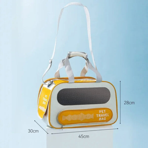 Portable Breathable Cat Carrier Bag - Large Space Pet Shoulder Bag for Outings - Image 7