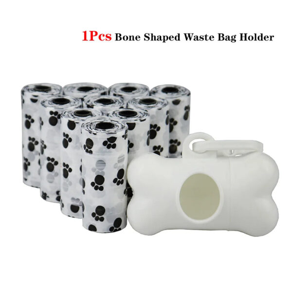 Disposable Dog Waste Bags - 75-Pack with Leash Clip & Bone Dispenser - Image 2