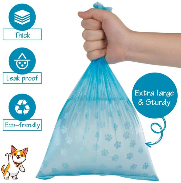 Disposable Dog Waste Bags - 75-Pack with Leash Clip & Bone Dispenser - Image 23