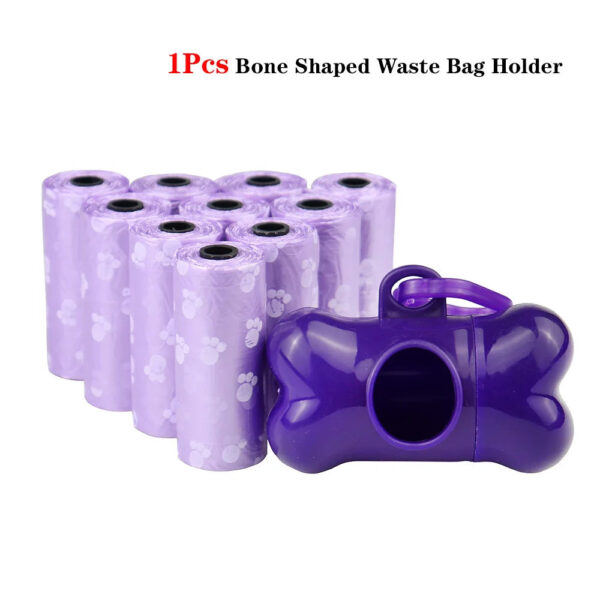 Disposable Dog Waste Bags - 75-Pack with Leash Clip & Bone Dispenser - Image 4