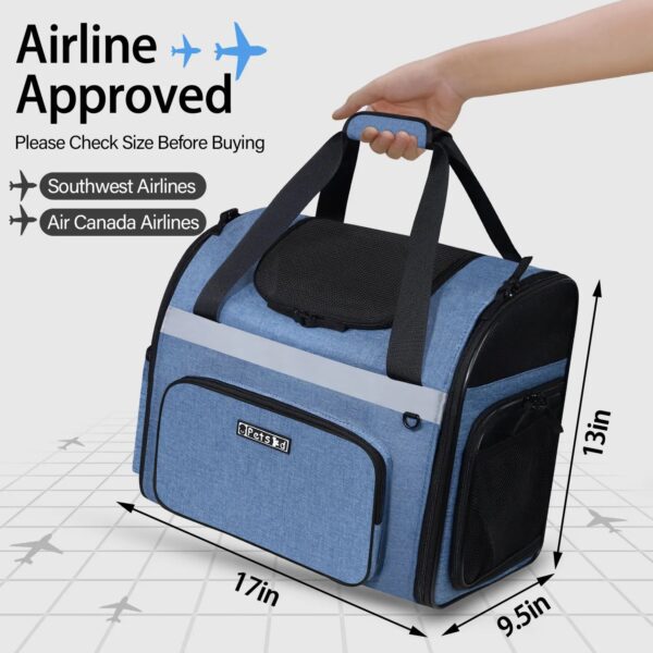 Petskd Pet Backpack Carrier Southwest Airline Approved Cat Travel Backpack for Small Dog Carrier Bag with Safety Lock Zipper - Image 7