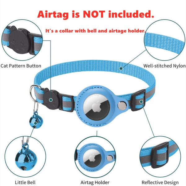 Reflective Airtag Case Collar for Cats and Dogs - Image 9