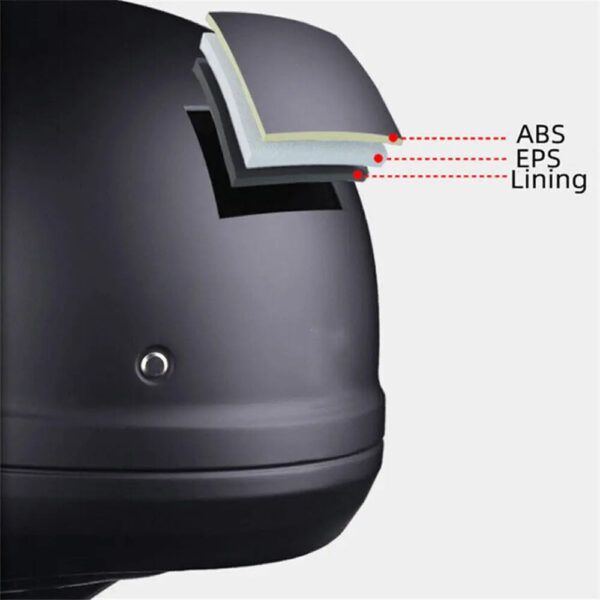 Retro Capacete Detachable For Motorcycle Bike Quick Release ABS Open Helmet Full Face Matte Black Modular Classic Professional - Image 5