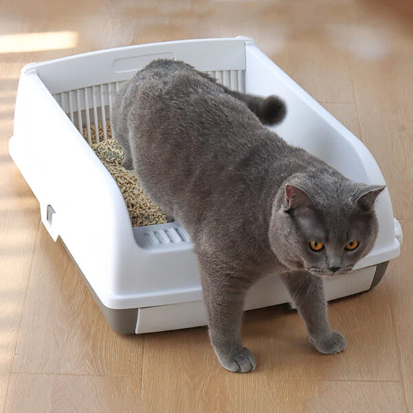 Semi-Automatic Semi-Closed Cat Litter Box - Splash-Proof, Drawer Type, Deodorizing Pet Training Sand Basin - Image 4