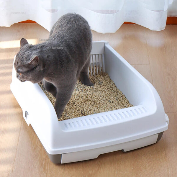 Semi-Automatic Semi-Closed Cat Litter Box - Splash-Proof, Drawer Type, Deodorizing Pet Training Sand Basin - Image 5