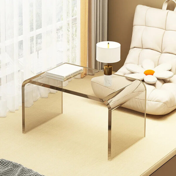 Simple and Light Luxury Acrylic Sofa Side Small Apartment Living Room Design Sense Tea Table Household Bedroom Bedside Table - Image 4