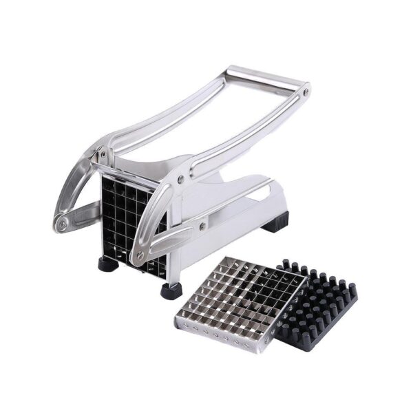 Stainless Steel French Fry and Potato Cutter with 2 Blades - Image 7