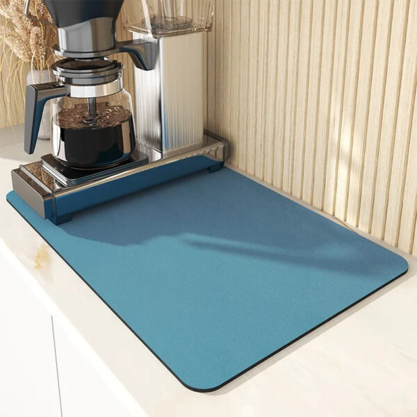 Super Absorbent Anti-slip Coffee Dish Large Kitchen Absorbent Draining Mat Drying Mat Quick Dry Bathroom Drain Pad - Image 4