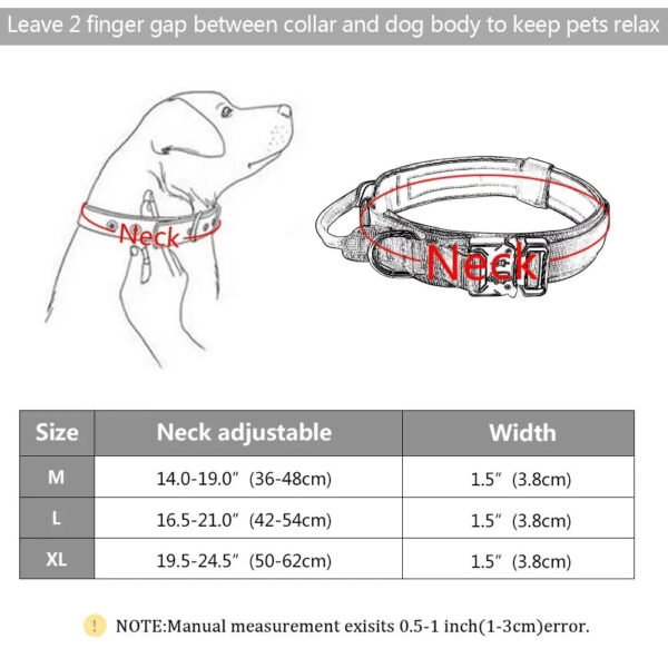 Tactical Police Dog Collar Military Adjustable Duarable Nylon German Shepard For Medium Large Walking Training Pet Accessories - Image 10