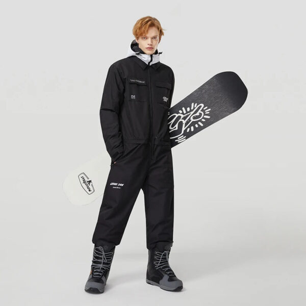 Thick Men Women One-Piece Ski Jumpsuit Outdoor Sports Snowboard Jacket Warm Jump Suit Waterproof Winter Clothes Overalls Hooded - Image 3