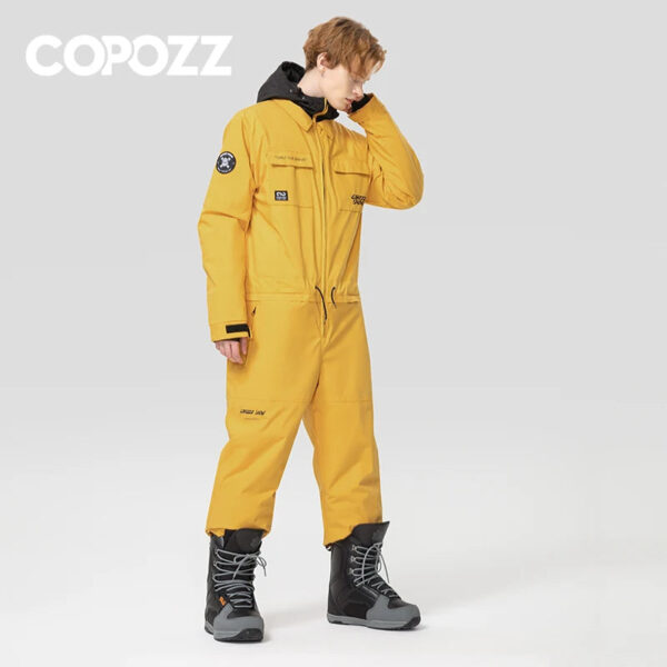 Thick Men Women One-Piece Ski Jumpsuit Outdoor Sports Snowboard Jacket Warm Jump Suit Waterproof Winter Clothes Overalls Hooded - Image 5